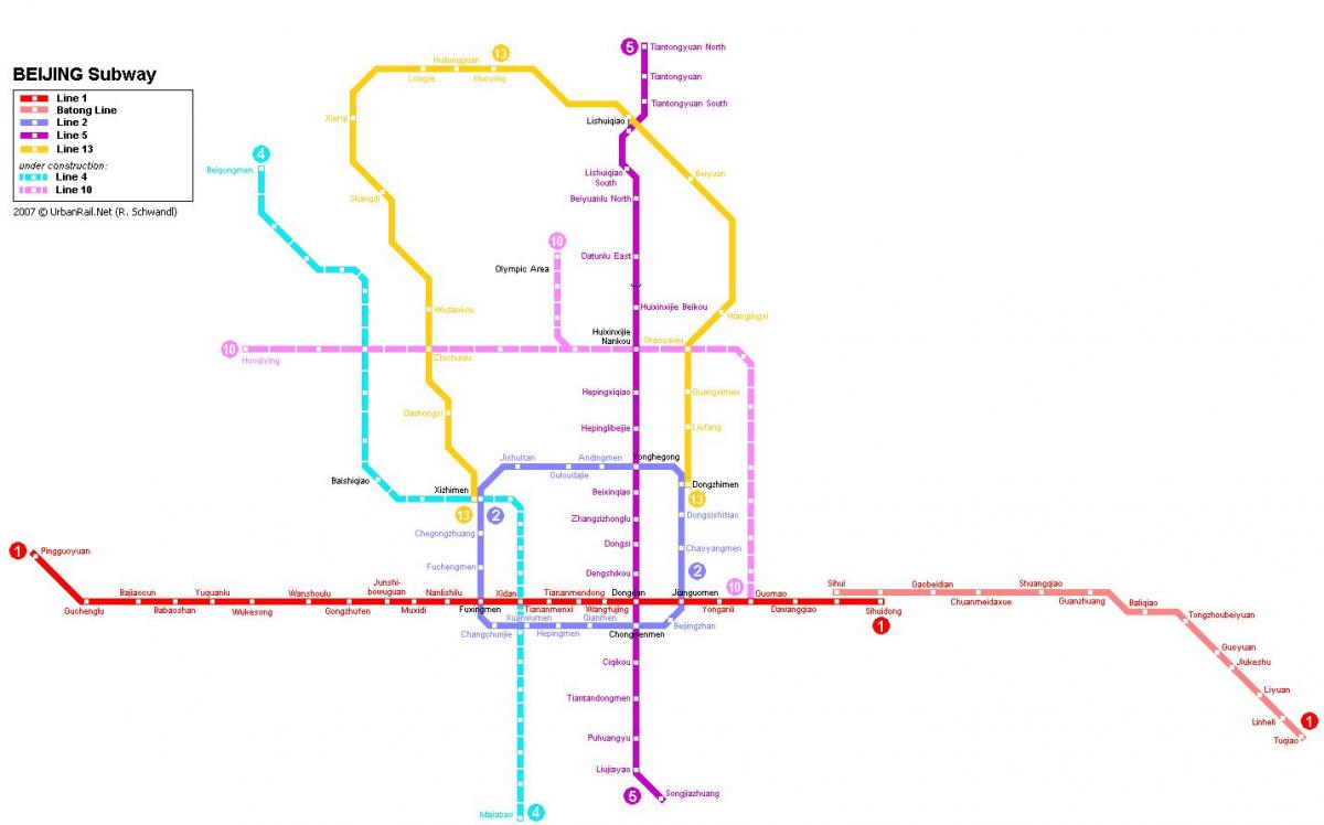 mapa de Beijing ciutat subterrània