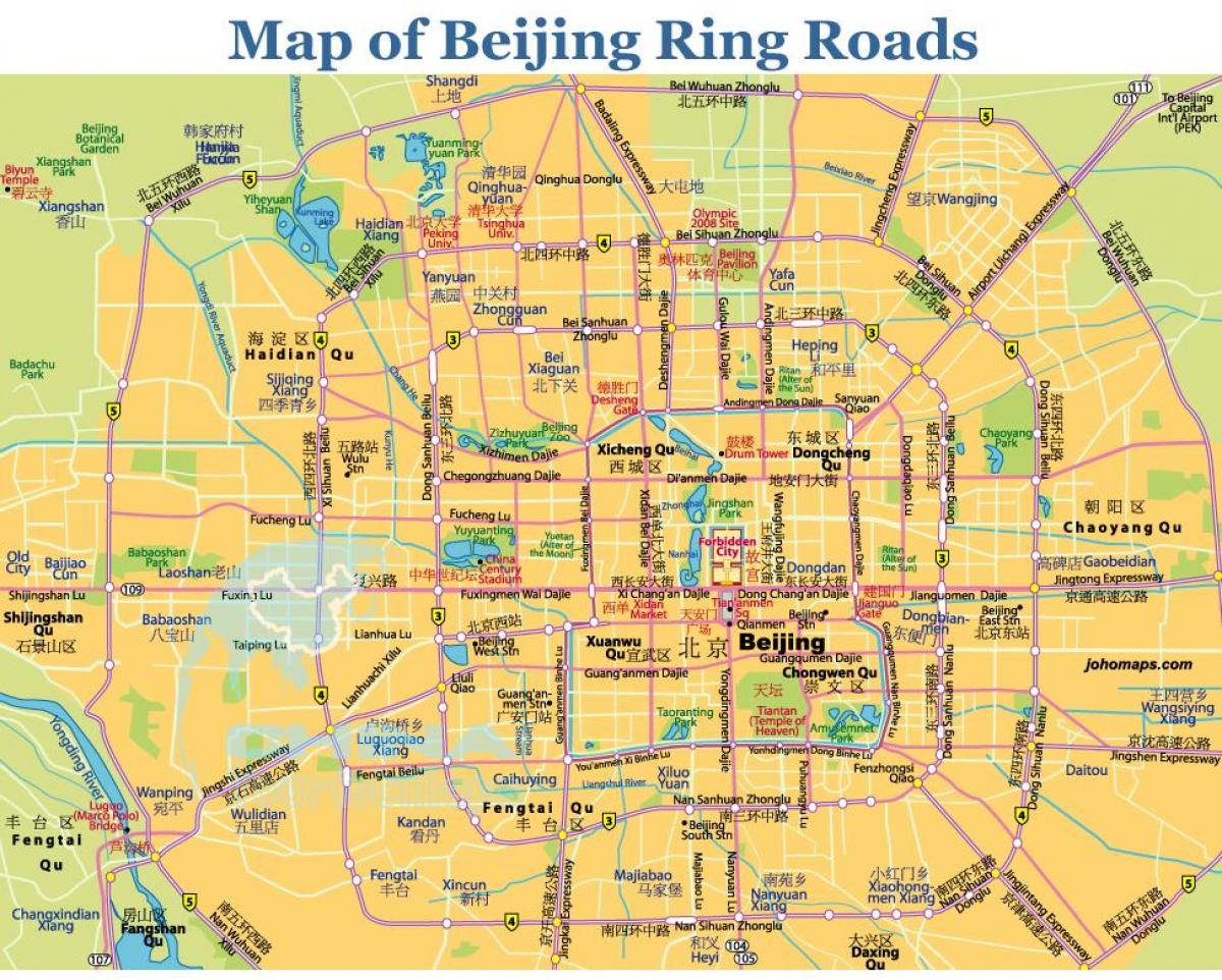 Beijing carretera de circumval·lació mapa
