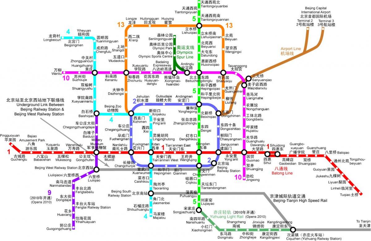 Beijing plànol de metro de 2016