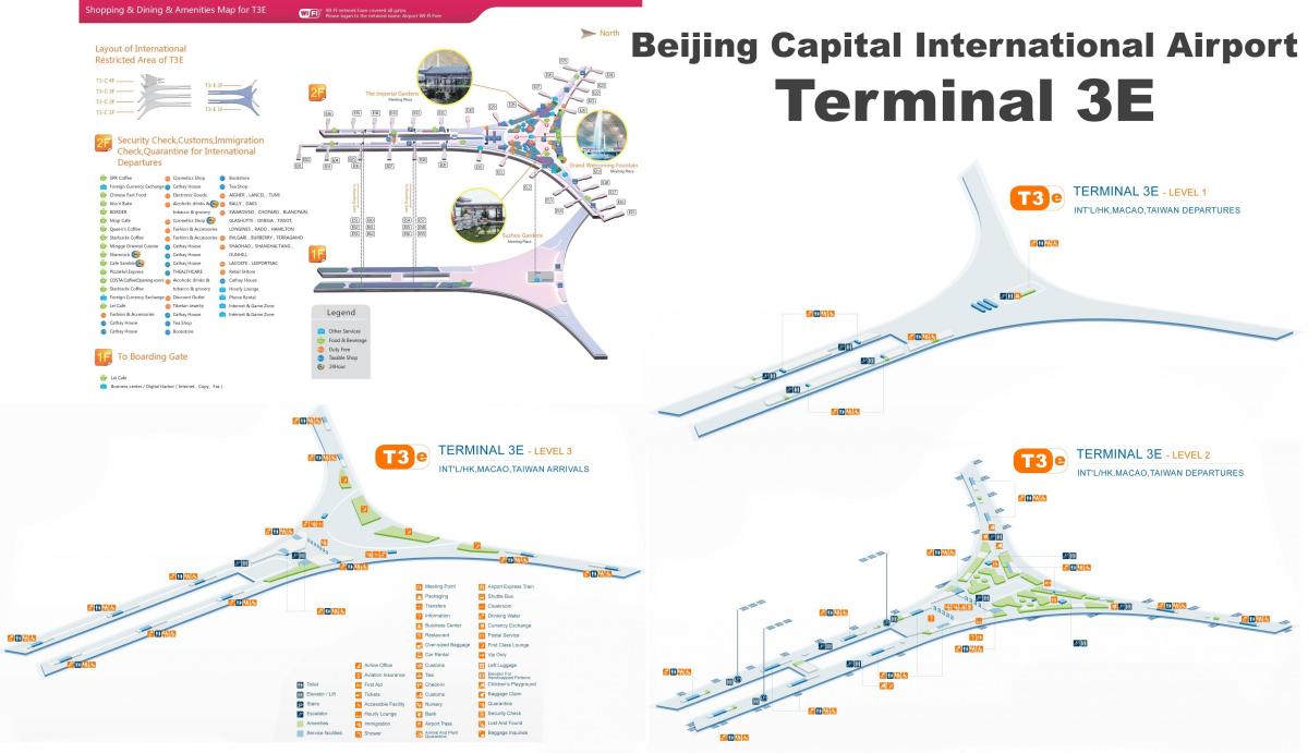 Beijing terminal 3 mapa
