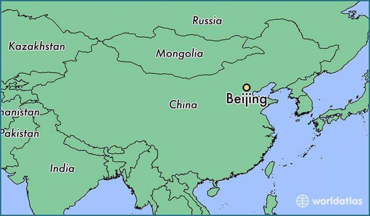 mapa de Beijing ubicació al món