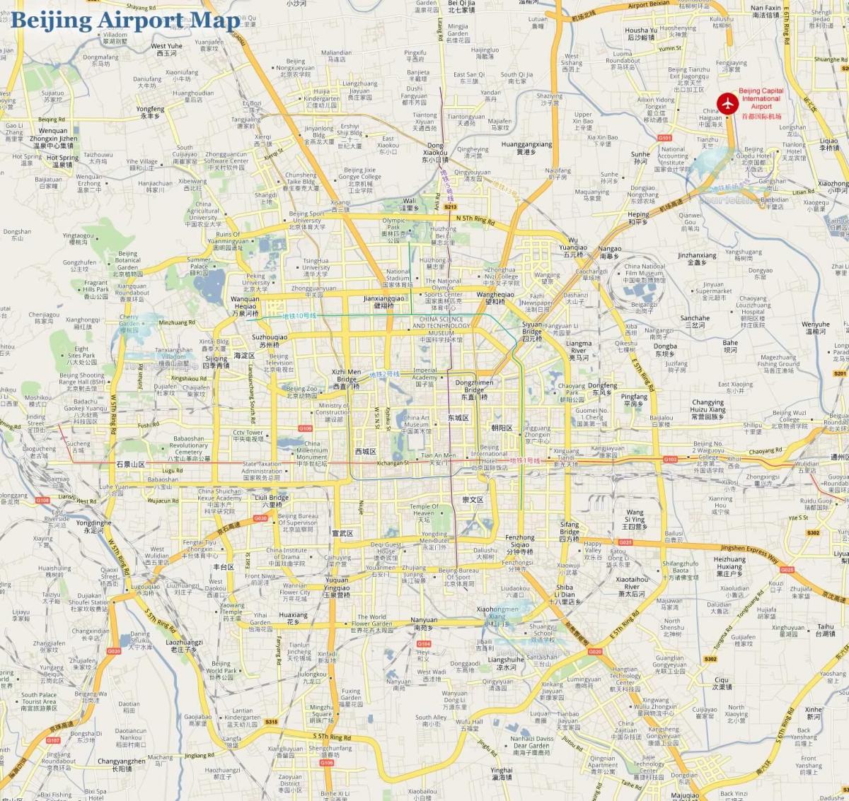 Beijing capital mapa de l'aeroport