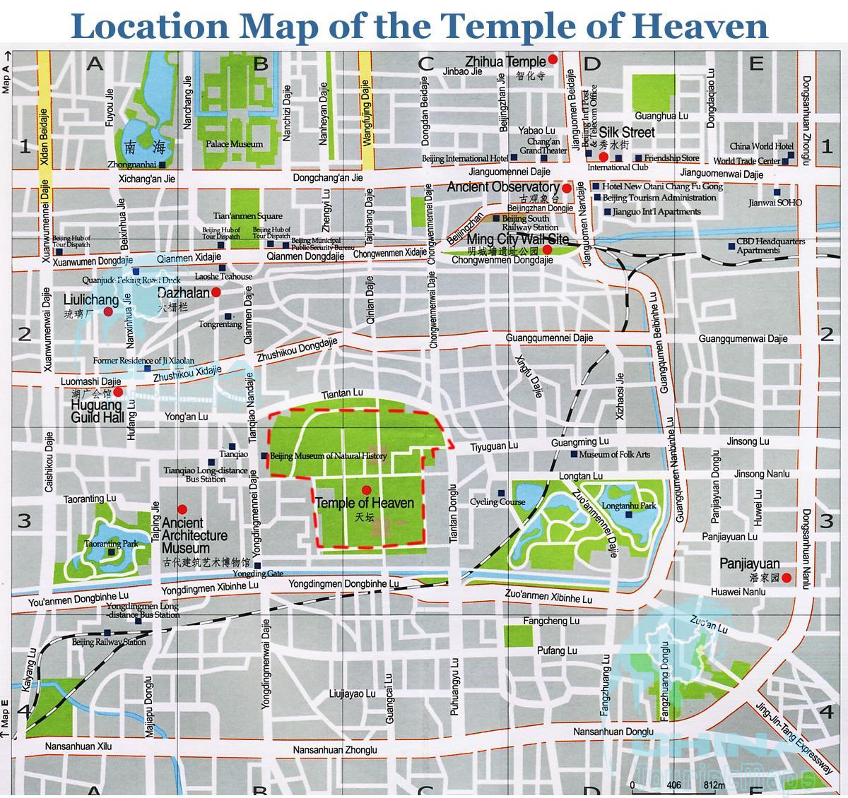 mapa del temple del cel 