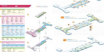 Beijing terminal de l'aeroport de 2 mapa