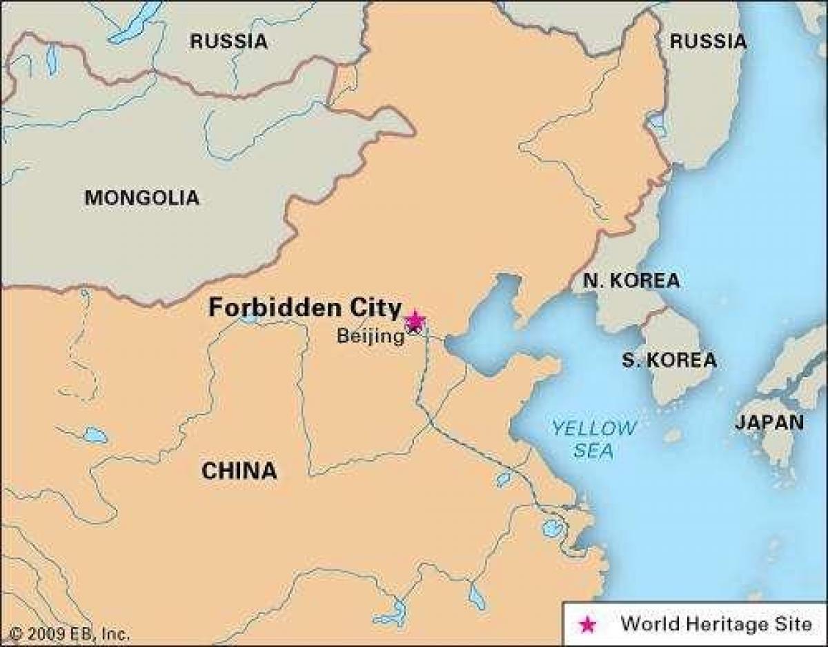 ciutat prohibida la Xina mapa