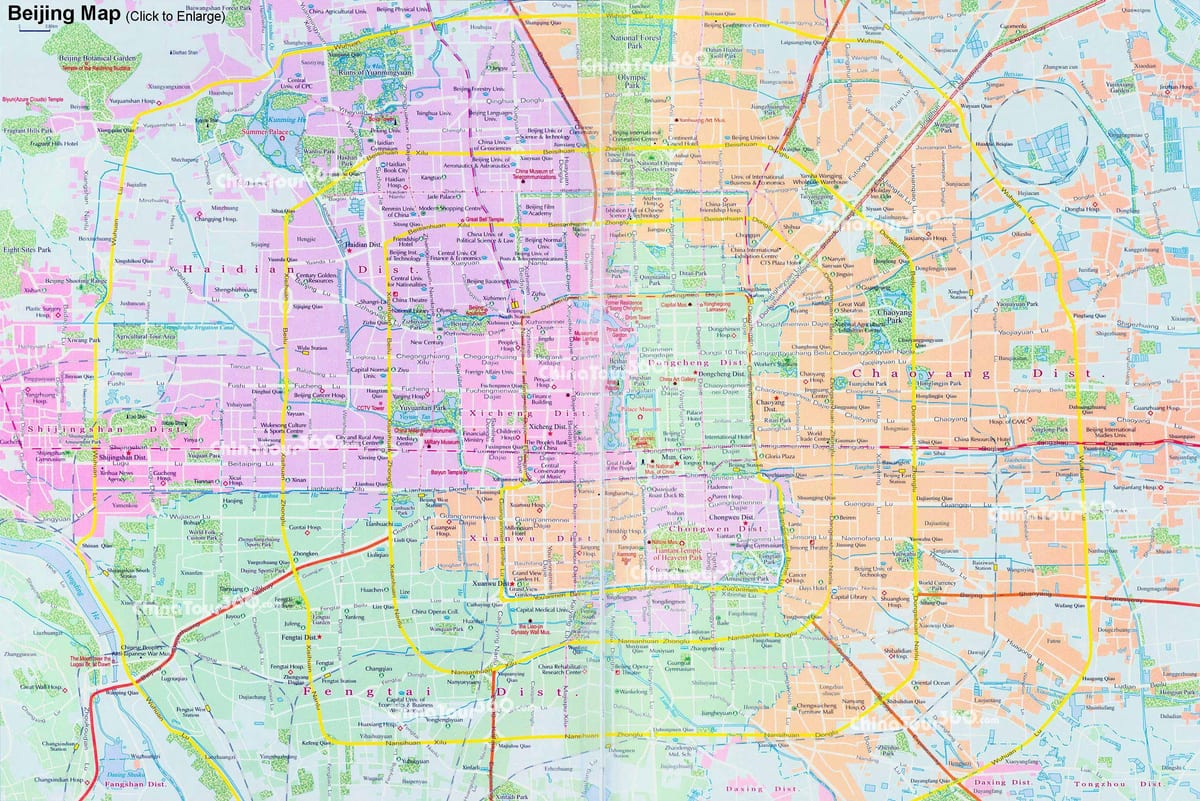 fora de línia de Beijing mapa