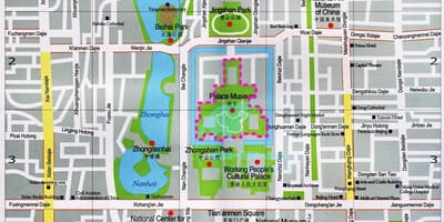 Mapa de Beijing atraccions turístiques