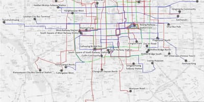 Beijing autobús mapa de rutes