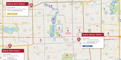 Beijing l'estació de tren mapa
