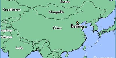Beijing, Xina mapa del món