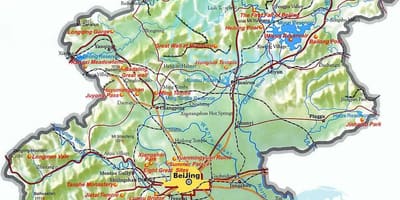 Mapa de Beijing topogràfic