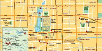 Mapa turístic de la ciutat de Pequín