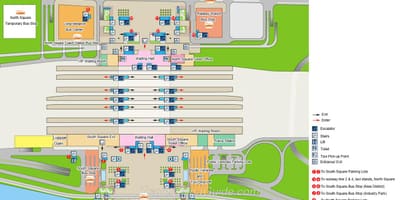 Mapa de Beijing sud de l'estació de tren